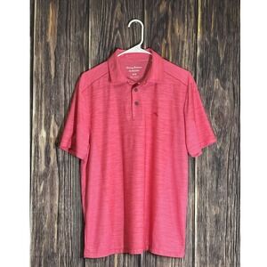 Tommy Bahama Polo Shirt Mens M Pink IslandZone Golf Performance Stretch